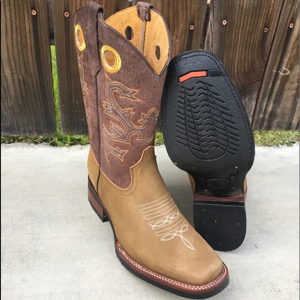 Men’s Rodeo Boots Genuine Cowhide Leather - Picture 6 of 6